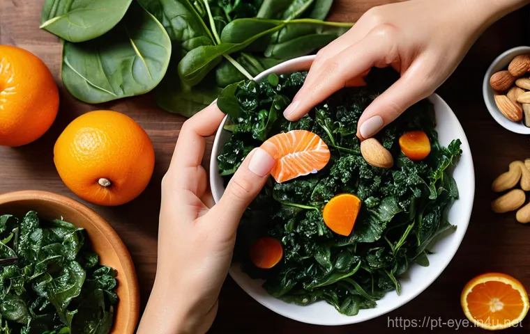 안구 통증 완화법 - **Prompt 2: Ergonomic Workspace for Eye Health**
    "A bright, professional wide shot of a thoughtf...