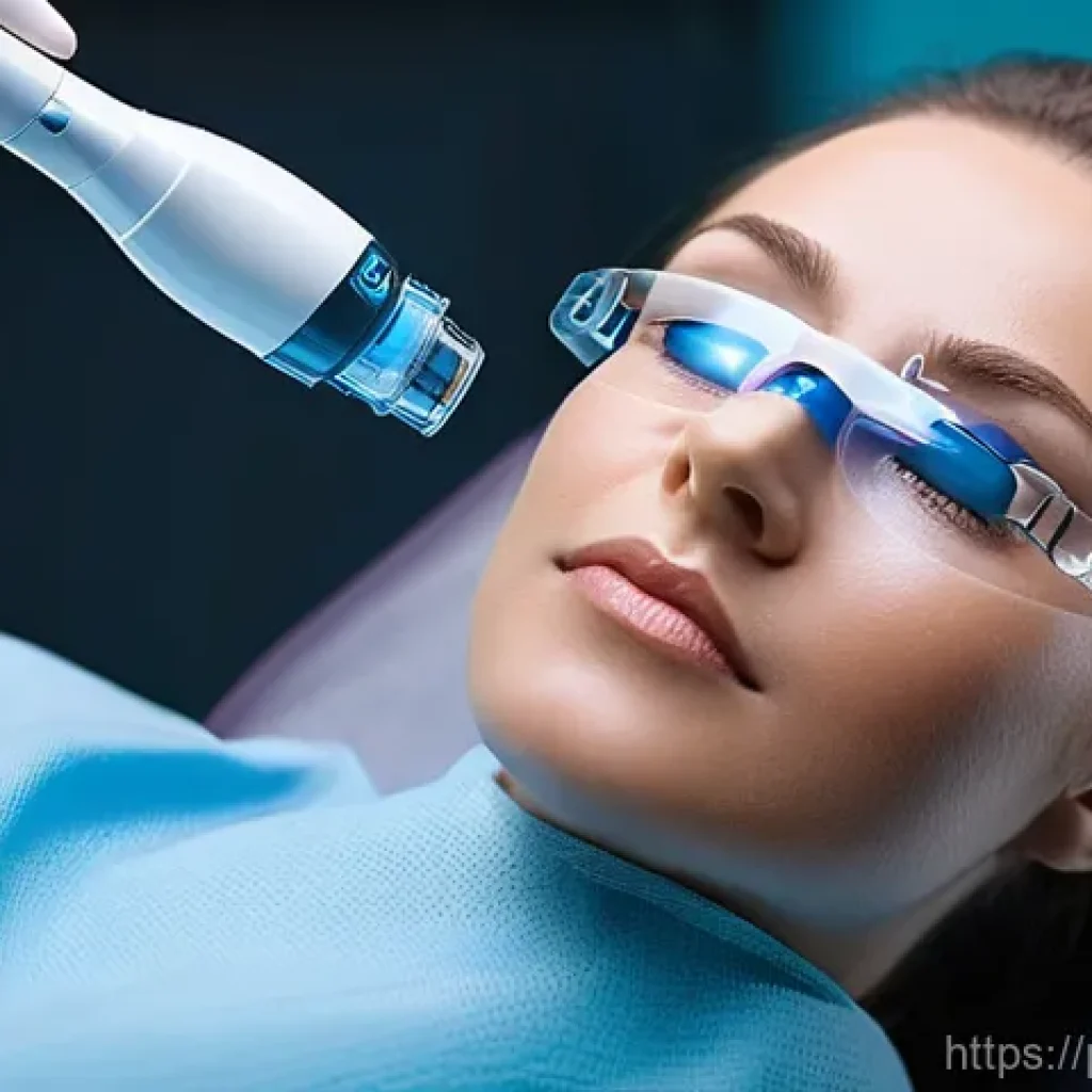 안구건조증 치료 신기술 - **Prompt 1: Advanced IPL Dry Eye Treatment**
    "A clean, modern ophthalmology clinic with soft, pr...