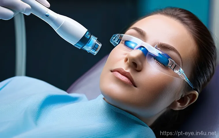 안구건조증 치료 신기술 - **Prompt 1: Advanced IPL Dry Eye Treatment**
    "A clean, modern ophthalmology clinic with soft, pr...