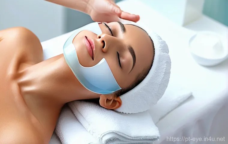 안구건조증 치료 신기술 - **Prompt 1: Advanced IPL Dry Eye Treatment**
    "A clean, modern ophthalmology clinic with soft, pr...