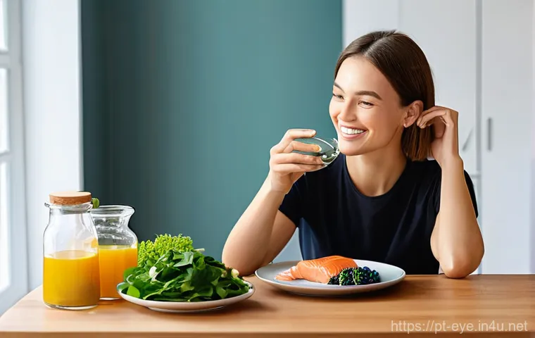 안구건조증 치료 신기술 - **Prompt 2: Soothing Thermotherapy and Glandular Massage for Eye Comfort**
    "A serene and comfort...