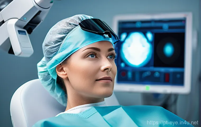 근시 교정 최신 기술 - Image Prompt 1: Precision Laser Eye Correction in a Modern Clinic** 근시 교정 최신 기술 - Image Prompt 1: Precision Laser Eye Correction in a Modern Clinic**