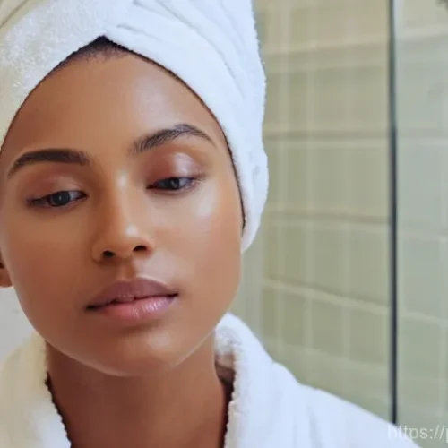 Home 29 눈꺼풀 질환 관리법 - **Prompt: Serene Eyelid Cleansing Ritual**
"A candid, close-up shot of a young adult woman (mid-...