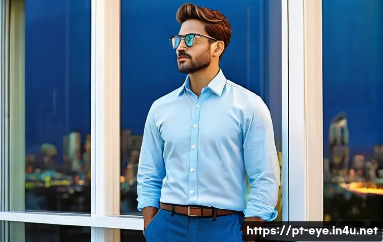 시력교정술 최신 기술 - **Prompt 1: The Clarity of a New Perspective**
A person in their late twenties to early thirties...